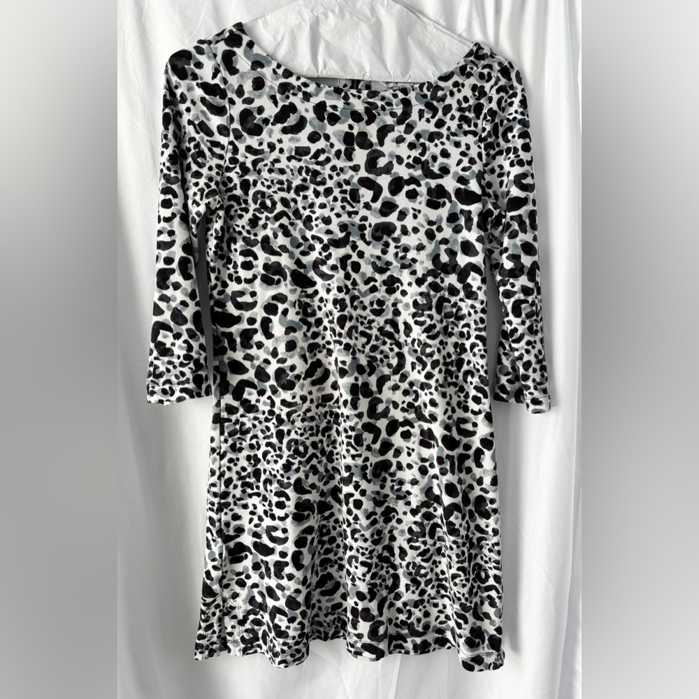 Tommy Bahama Black and White Leopard Print Dress – Size SP